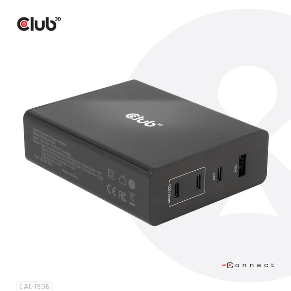 CLUB3D CAC-1906 oplader til mobil enhed Universel Sort DC Indendørs