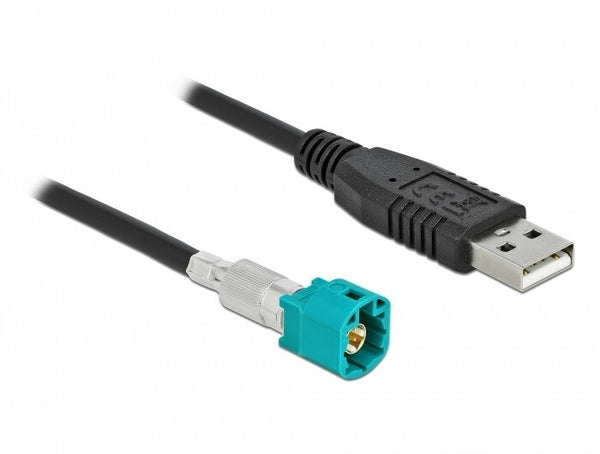 DeLOCK 90489 koaxial kabel 0,5 m HSD Z USB 2.0 Type-A Sort
