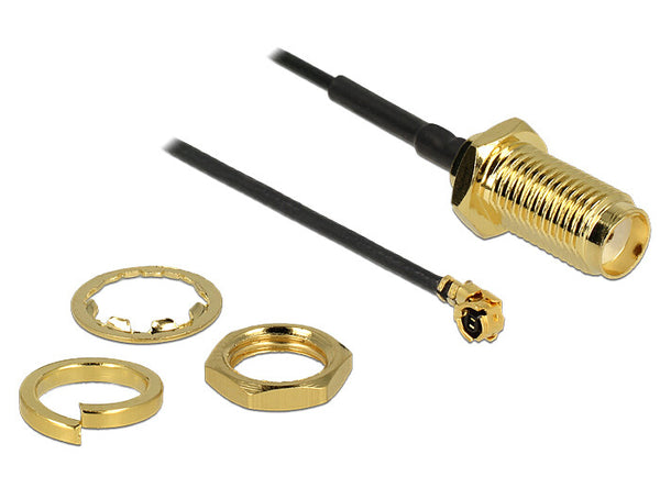DeLOCK SMA - MHF/U.FL 50mm koaxial kabel 0,05 m Sort