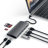 Satechi Multi-Port Adapter V2 Dock st. USB 3.2 Gen 1 (3.1 Gen 1) Type-C Grå