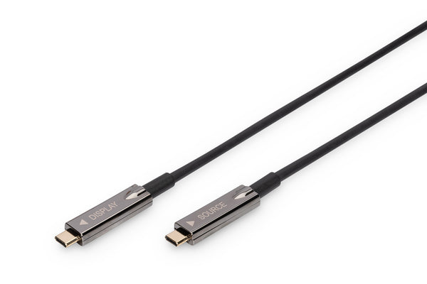 Digitus AK-330160-150-S USB-kabel USB 3.2 Gen 1 (3.1 Gen 1) 15 m USB C Sort