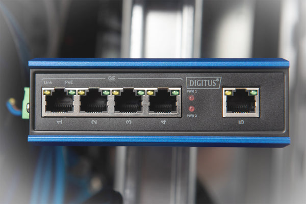 Digitus DN-651120 netværksswitch Ikke administreret L2 Gigabit Ethernet (10/100/1000) Strøm over Ethernet (PoE) Sort, Blå