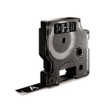 DYMO Ægte D1-etiketter | Hvid skrift på sort tape | 12 mm x 7 m | Selvklæbende etiketter til LabelManager-mærkningsmaskiner | Fremstillet i Europa