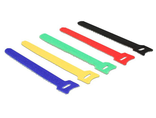 DeLOCK 18634 kabelsamler Nylon Sort, Blå, Grøn, Rød, Gul 10 stk