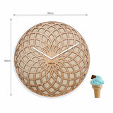 NeXtime 3149BE Væg- og bordur Kvartsur Cirkel Beige, Hvid