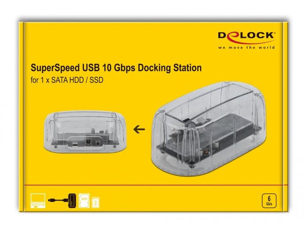 DeLOCK 64089 drevkabinet HDD/SSD kabinet Transparent 2.5/3.5"