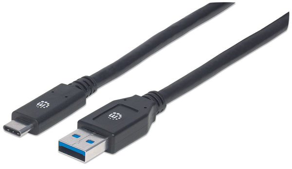 Manhattan 354981 USB-kabel USB 3.2 Gen 1 (3.1 Gen 1) 3 m USB C USB A 5 Gbit/sek. Sort