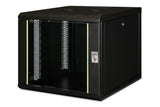 Digitus DN-19 09U-6/6-SW stativ 9U Vægmonteret stativ Sort