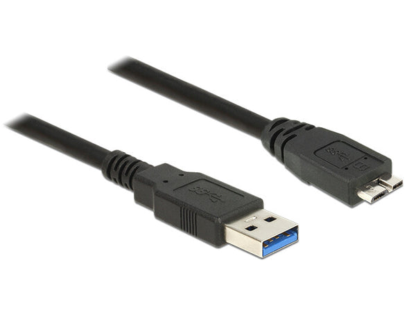 DeLOCK 85073 USB-kabel USB 3.2 Gen 1 (3.1 Gen 1) 1,5 m USB A Micro-USB B 5 Gbit/sek. Sort