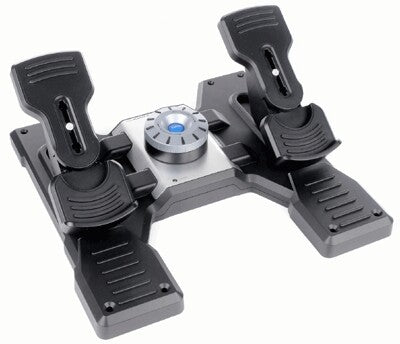 Logitech G G Saitek Pro Flight Rudder Pedals Sort, Sølv USB 2.0 Flysimulator Analog/digital PC