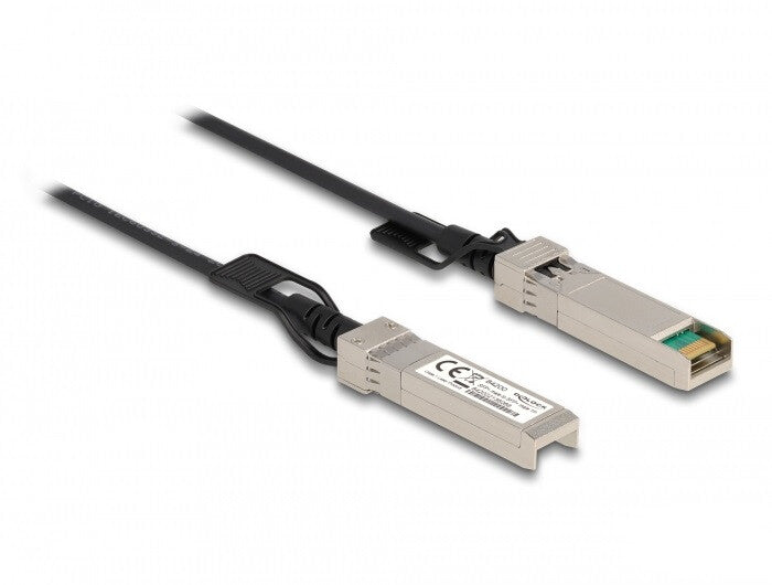 DeLOCK 84200 InfiniBand og fiberoptisk kabel 1 m SFP+ Sort, Sølv
