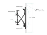 Multibrackets 5105 skærmbeslag til skiltning 165,1 cm (65") Sølv
