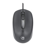 Manhattan 190190 mus Kontor Ambidextrous USB Type-A Optisk 1000 dpi