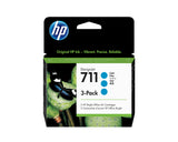 HP 711 DesignJet-blækpatroner med 29 ml, 3 stk., cyan