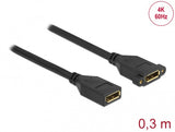 DeLOCK 87099 DisplayPort kabel 0,3 m Sort