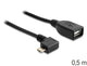 DeLOCK USB micro-B - USB 2.0-A, 0.5m USB-kabel 0,5 m Micro-USB B USB A 0,48 Gbit/sek. Sort