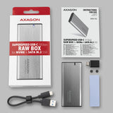 Axagon EEM2-SG2 drevkabinet SSD kabinet Grå M.2