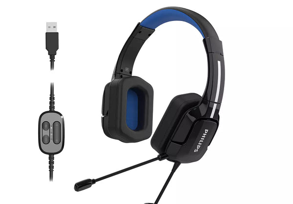 Philips 4000 series TAGH401BL/00 hovedtelefoner/headset Ledningsført Spil USB Type-A Sort