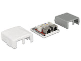 DeLOCK 86197 stikkontakt 2 x RJ-45 Hvid