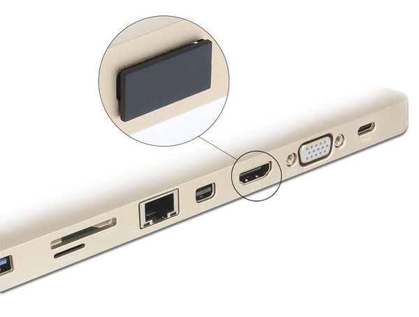 DeLOCK 64030 dækning af sokkel HDMI A Sort 10 stk