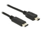 DeLOCK 83603 USB-kabel USB 2.0 1 m USB C Mini-USB B 0,48 Gbit/sek. Sort