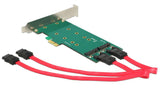 DeLOCK 2x 67-pin M.2 key B - 2x SATA 7-pin interface-kort/adapter Intern