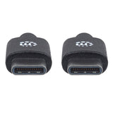 Manhattan 354882 USB-kabel USB 2.0 3 m USB C 0,48 Gbit/sek. Sort