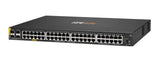 HPE Aruba Networking CX 6100 48G Class4 PoE 4SFP+ 370W Switch Administreret L3 Gigabit Ethernet (10/100/1000) Strøm over Ethernet (PoE) 1U Sort