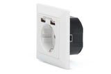 Digitus DA-70613 stikkontakt 2x USB Hvid