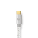 Nedis CCTB39650AL10 Lightning kabel 1 m Aluminium