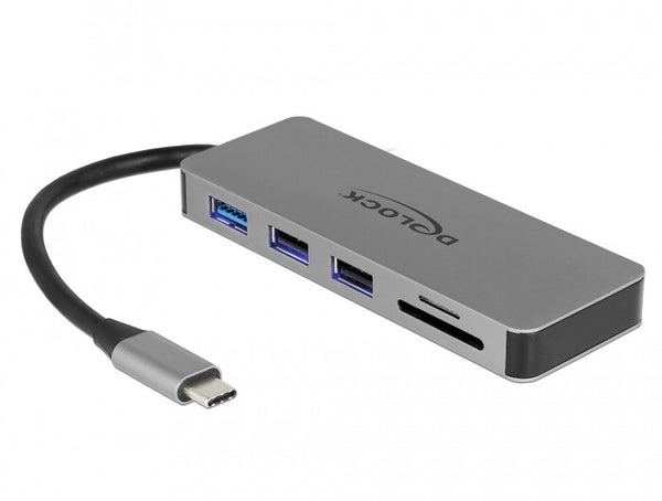 DeLOCK 87743 dockingstation USB 3.2 Gen 1 (3.1 Gen 1) Type-C Grå