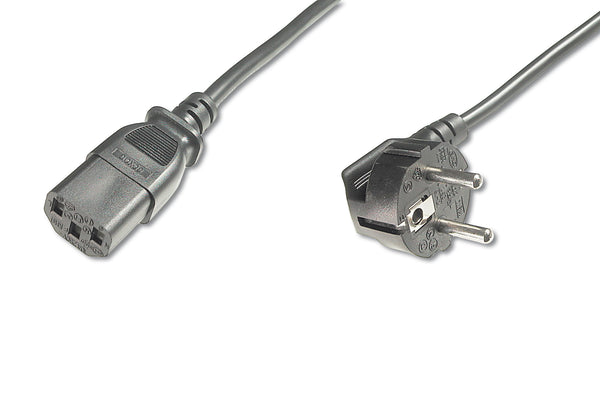 Digitus AK-440100-025-S el-ledning Sort 2,5 m CEE7/7 IEC C13