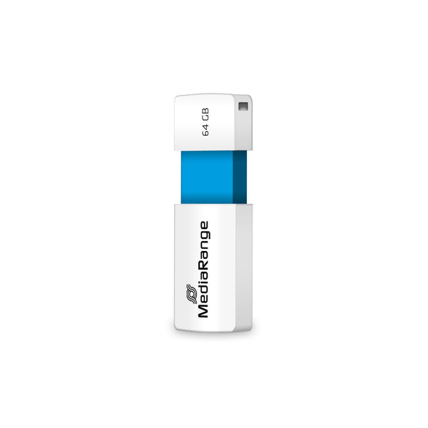 MediaRange USB Stick 64GB MR974 USB-nøgle USB Type-A 2.0 Blå, Hvid