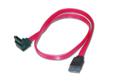 ASSMANN Electronic 2x SATA 7-pin, 0.5 m SATA-kabel 0,5 m Sort, Rød