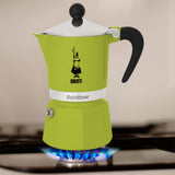Bialetti Rainbow Moka gryde Sort, Grøn