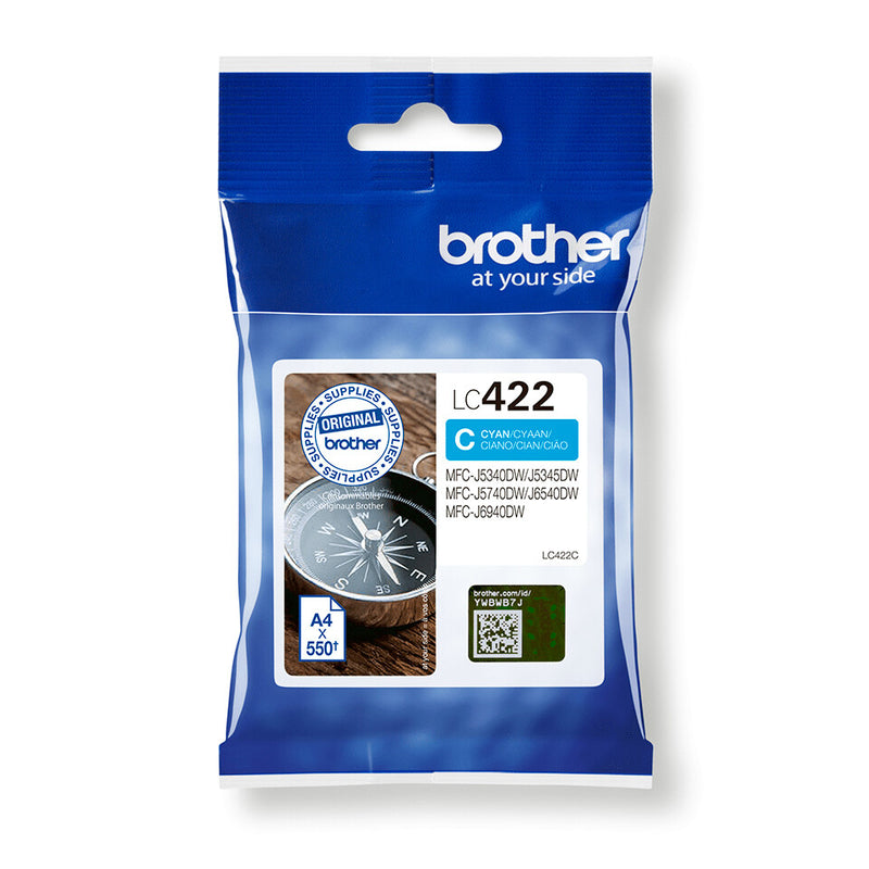 Brother LC422C blækpatron 1 stk Original Blå