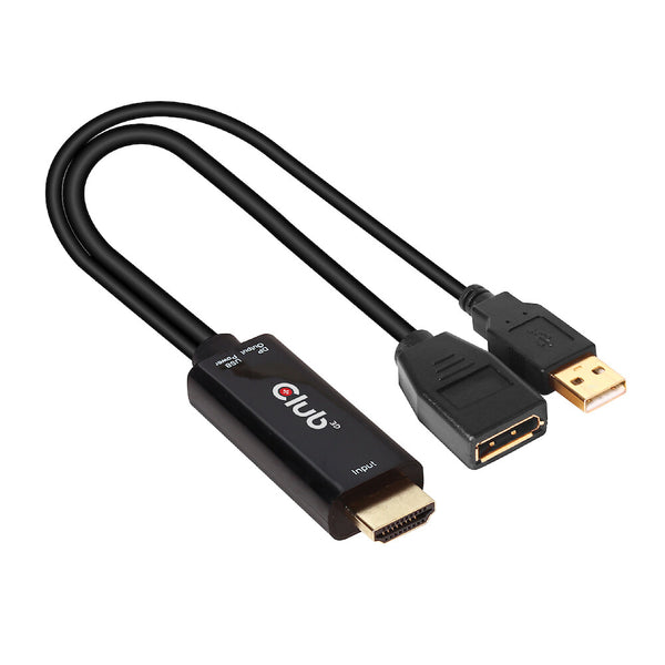 CLUB3D CAC-1331 videokabel adapter 0,25 m HDMI DisplayPort Sort