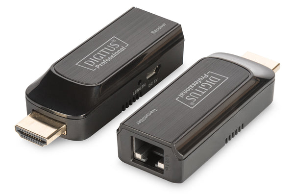 Digitus DS-55203 AV forlænger Netværkssender & -modtager Sort