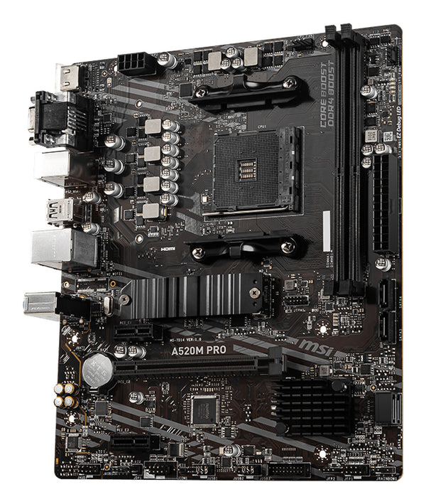 MSI A520M PRO bundkort AMD A520 Stik AM4 micro ATX