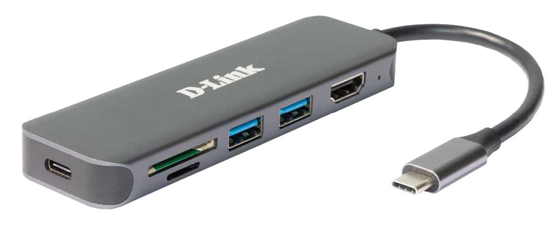 D-Link DUB-2327 dockingstation Ledningsført USB Type-C Grå