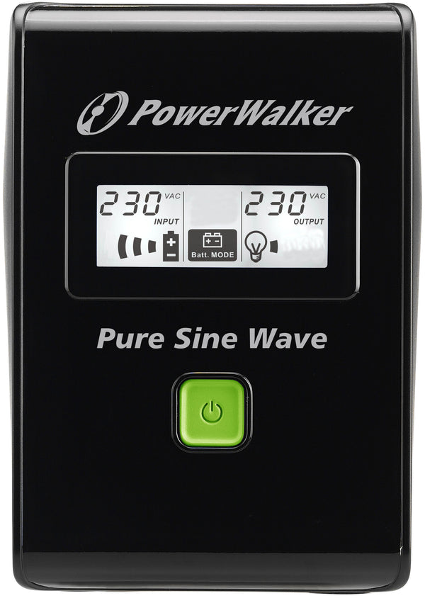 PowerWalker VI 800 SW UPS-enhed Interaktivt indgangsstik 0,8 kVA 480 W 2 AC stikkontakt(er)