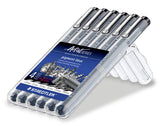 Staedtler 308 SB6P fineliner Sort 6 stk