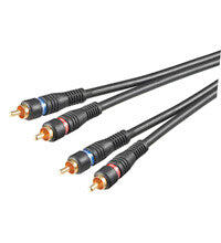 Goobay AVK 132-150 1.5m lydkabel 1,5 m 2 x RCA Sort