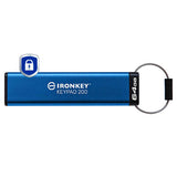 Kingston Technology IronKey 64GB Keypad 200, FIPS 140-3 Niveau 3 AES-256 hardwarekrypteret
