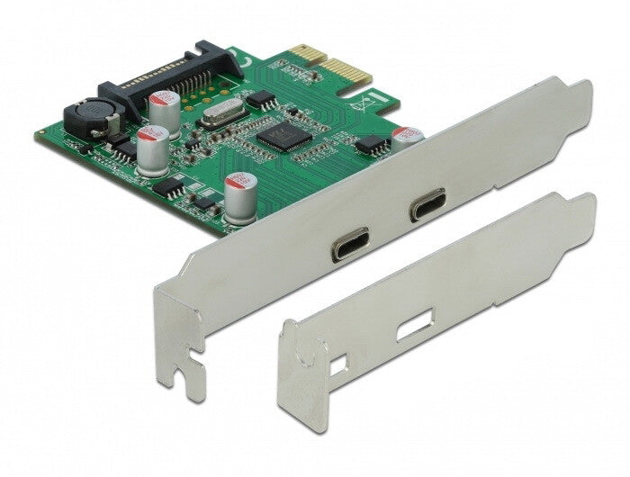 DeLOCK PCI Express x1 Card to 2 x external SuperSpeed USB (USB 3.2 Gen 1) USB Type-C™ female interface-kort/adapter Intern USB 3.2 Gen 1 (3.1 Gen 1)