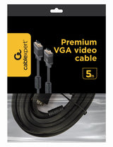 Gembird CC-PPVGA-5M-B VGA kabel VGA (D-Sub) Sort