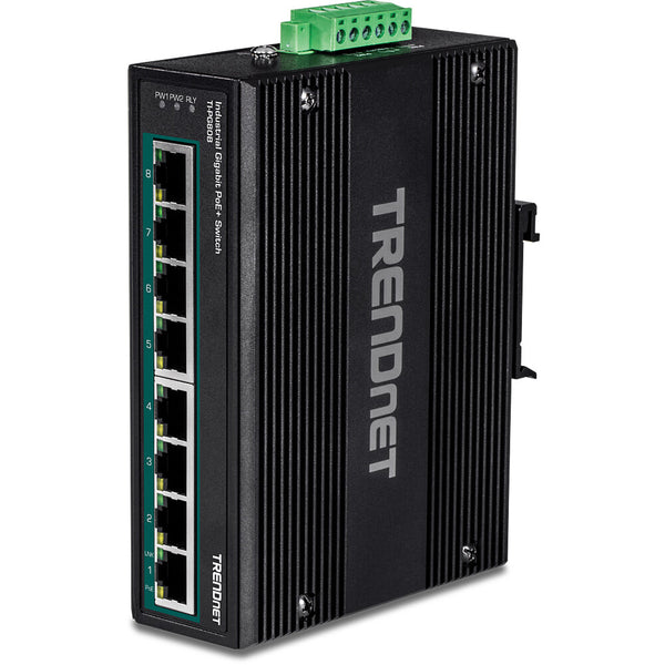 Trendnet TI-PG80B netværksswitch Gigabit Ethernet (10/100/1000) Strøm over Ethernet (PoE) Sort