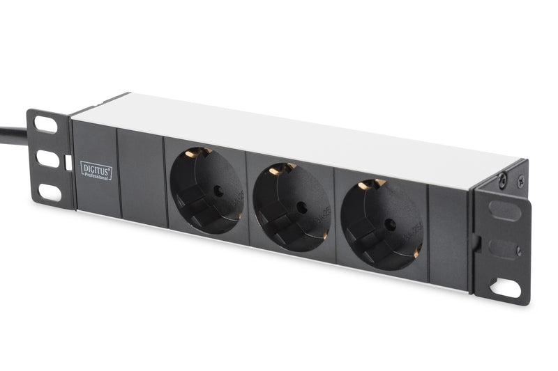 Digitus DN-95411 stikdåse 2 m 3 AC stikkontakt(er) Sort