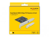 DeLOCK 89036 interface-kort/adapter Intern PCIe, USB 3.2 Gen 2 (3.1 Gen 2)