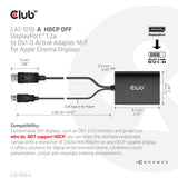 CLUB3D CAC-1010-A videokabel adapter 0,6 m DisplayPort DVI-D + USB Sort